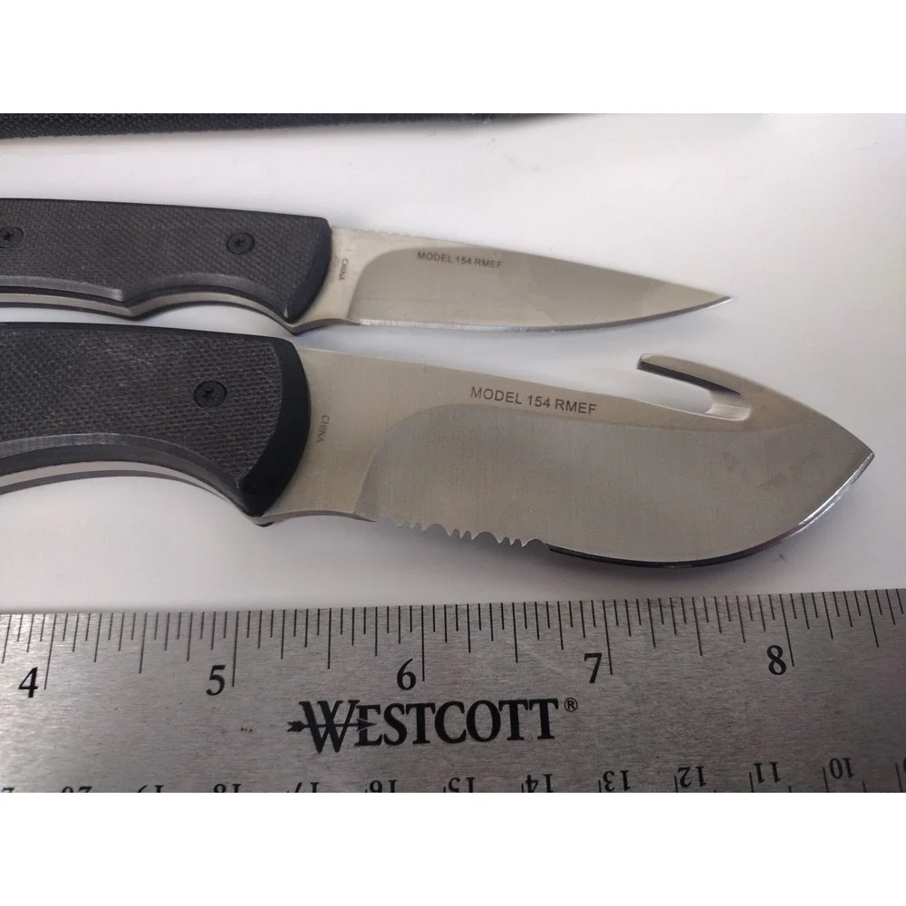 RMEF Browning Model 154 Hunting Knife Set With Sheath Includes 2 Knives NWOB